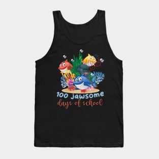 100 Jawsome Days Of School, Gift Idea For Students, 100 Days Of School Tank Top